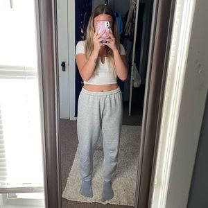 Plain grey sweatpants